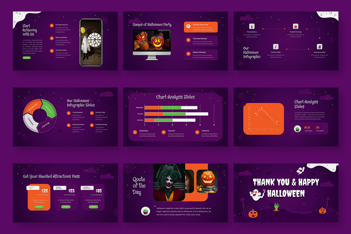 Halloween Google Slides Presentation, a Presentation Template by Premast (Photo 5 of 5)