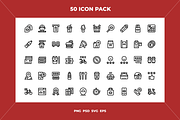 Food delivery icons, an Outline Icon by Wencory (Thumbnail 1 of 2)