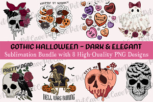 Gothic Halloween Sublimation Bundle, a Graphic by Pet Cave