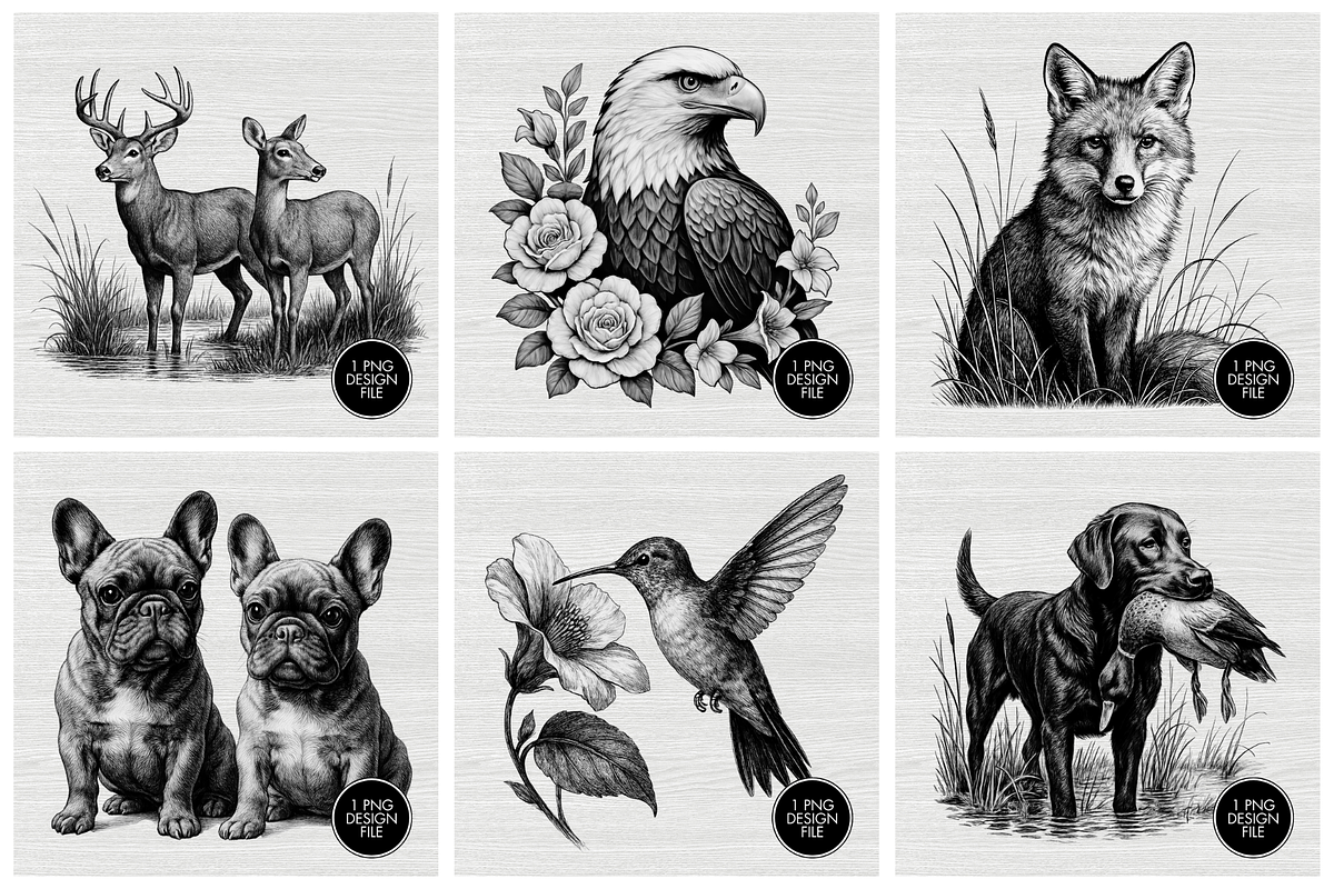200+ Laser Burn Designs Bundle, an Animal Illustration by palmettosvg (Photo 7 of 7)