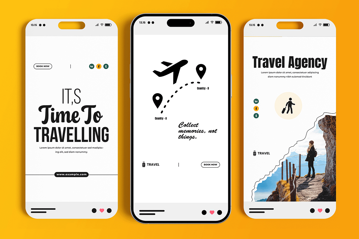 Modern Travel Story Template Design, a Social Media Template by MightyDesign (Photo 2 of 6)