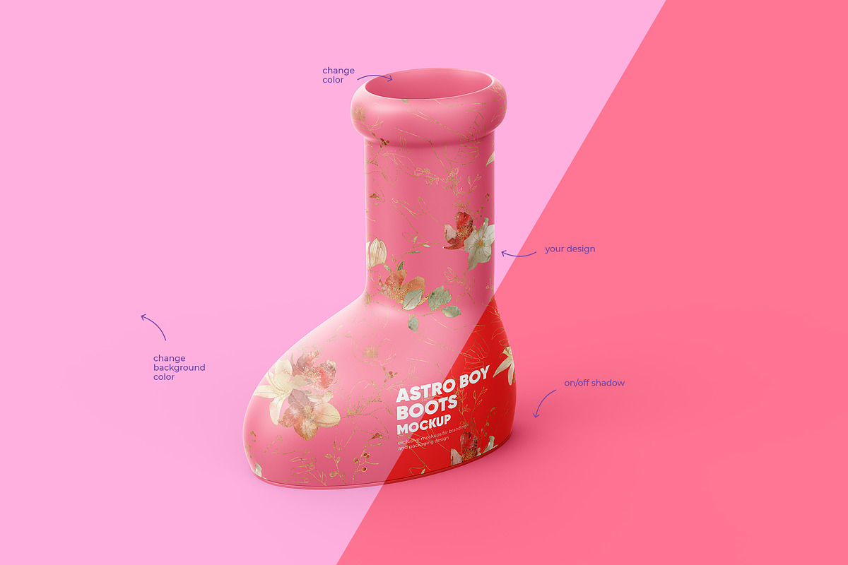 Astro Boy Boots Mockup - 2 PSD, a Product Mockup by easymock (Photo 4 of 10)
