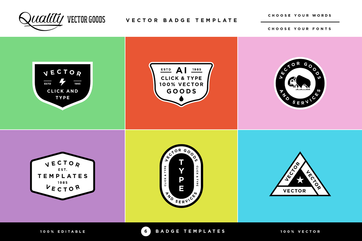 Vector Badge Template, an Object Graphic by Misc. Loot Co.