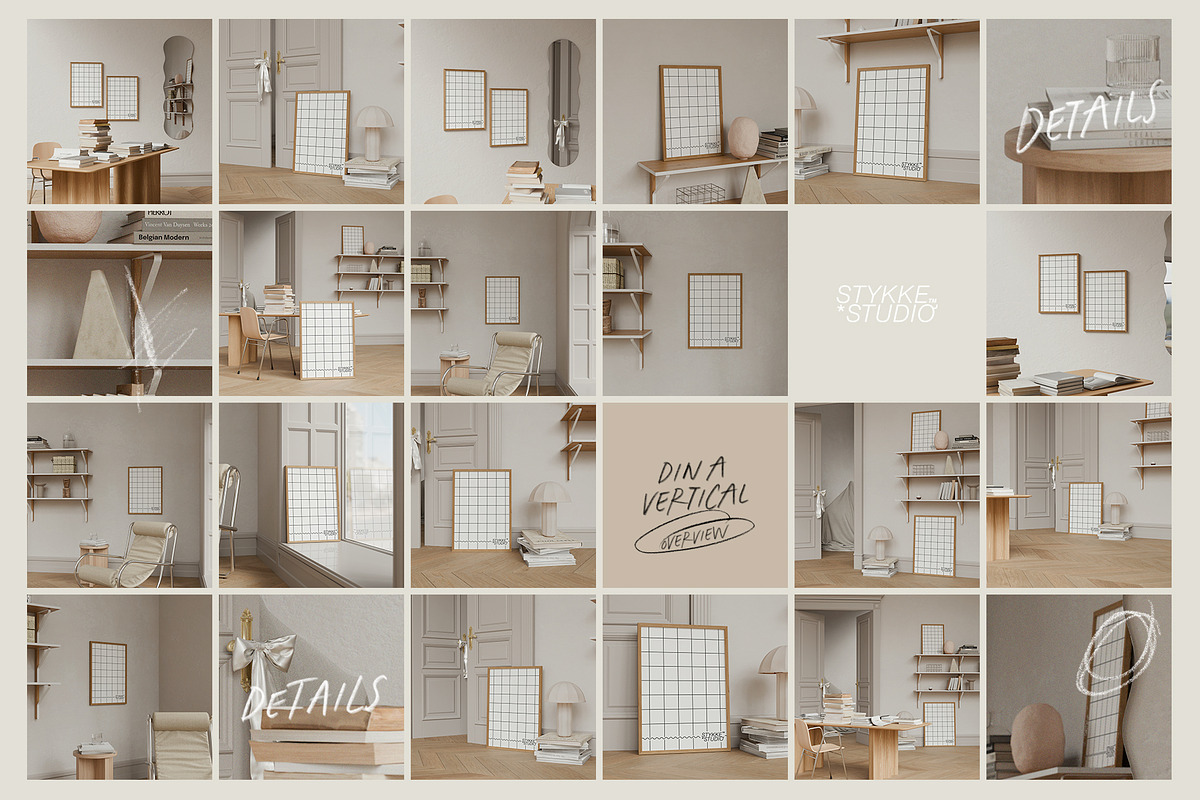SCANDI STONE | poster mockup frames, a Household Mockup by Stykke Studio (Photo 5 of 8)