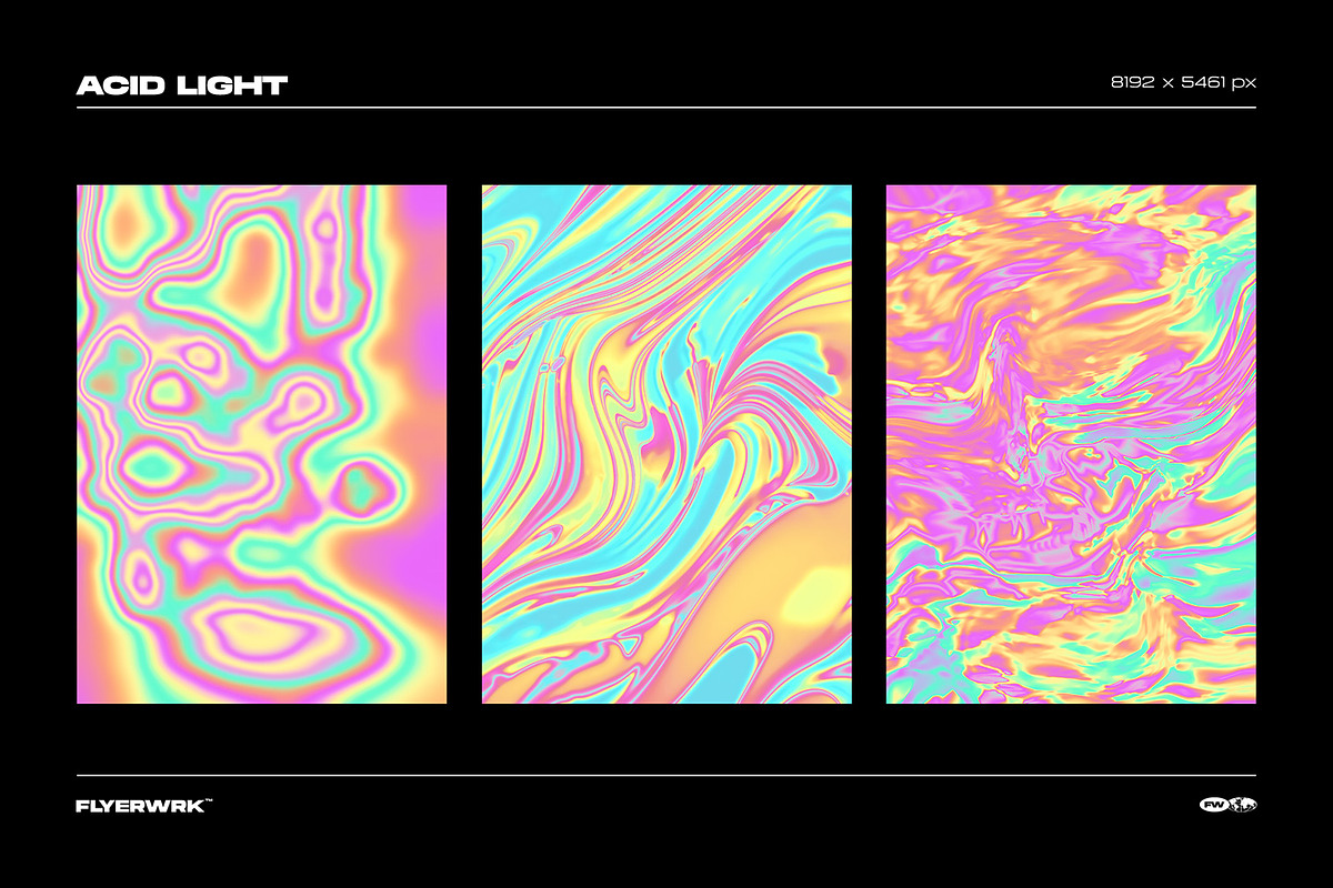 Trippy - 32 Psychedelic Backgrounds, a Texture Graphic by FLYERWRK (Photo 7 of 16)