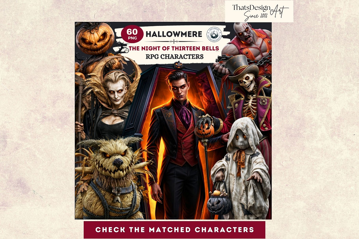 Hallowmere Halloween Backgrounds, a Seasonal Illustration by ThatsDesignArt (Photo 16 of 16)