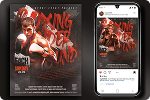 Boxing Sport Flyer Template