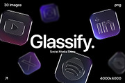 Glassify – Social Media Icons, a Solid Icon by Mockup Bureau (Thumbnail 1 of 6)