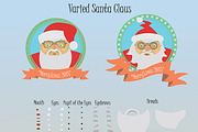 Varied Santa Claus- 56 elements, an Illustration by maxsokal (Thumbnail 1 of 3)