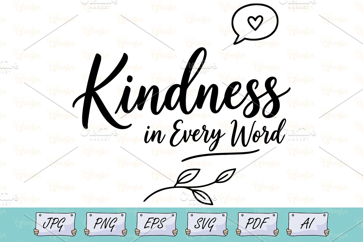 Kindness in Every Word Line Art, an Object Illustration by Ghagra (Photo 1 of 7)