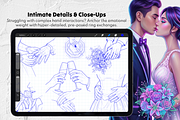 200 Wedding Couple Procreate Stamps, a Brush Add-On by Selentaori Studio (Thumbnail 9 of 12)