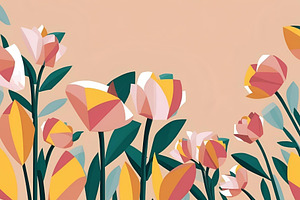 flower Abstract watercolor image, an Abstract Photo by ComfortQ