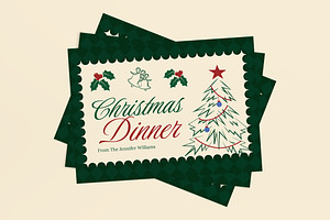 Christmas Greeting Card, a Card Template by graphicook