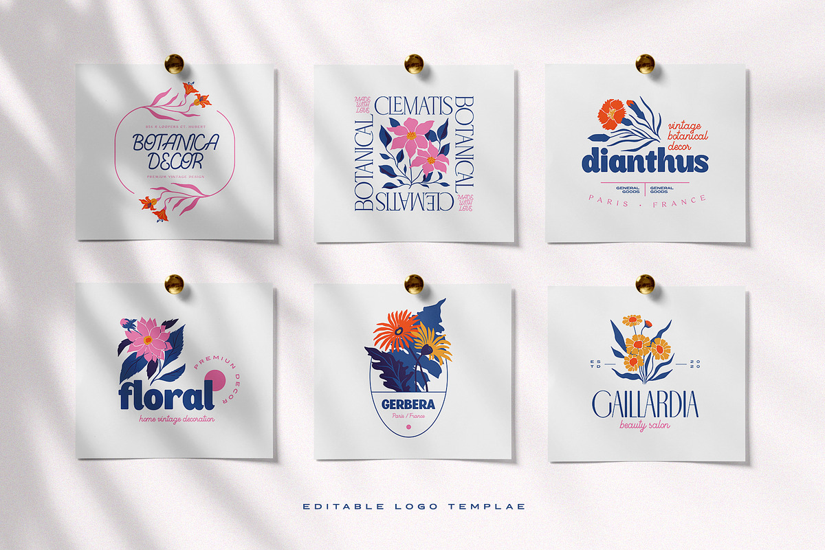 Trendy Flora Logo Kit, a Branding & Logo Template by KetteCreate (Photo 11 of 18)