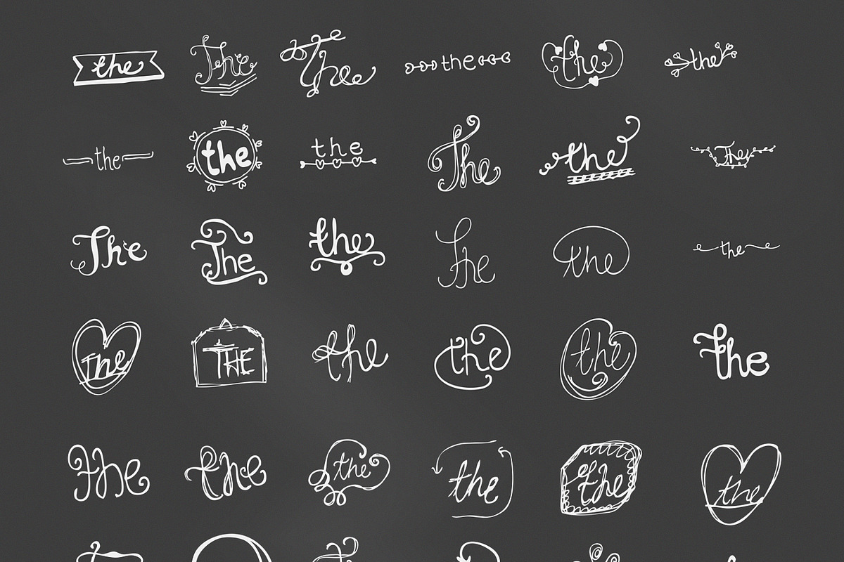 60 Hand drawn 'The' PS Brushes, a Brush Add-On by Frisk Shop (Photo 2 of 3)