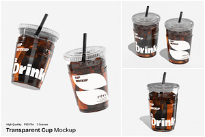 Transparent Cup Mockup, a Cups & Container Mockup by Unerispace