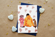 Family Clip Art, Custom Family, a Person Illustration by ElenazlataArt (Thumbnail 7 of 10)
