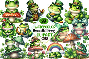 St Patrick’s Day Beautiful Frog Clip, an Illustration by DreamCafeArt (Thumbnail 1 of 4)