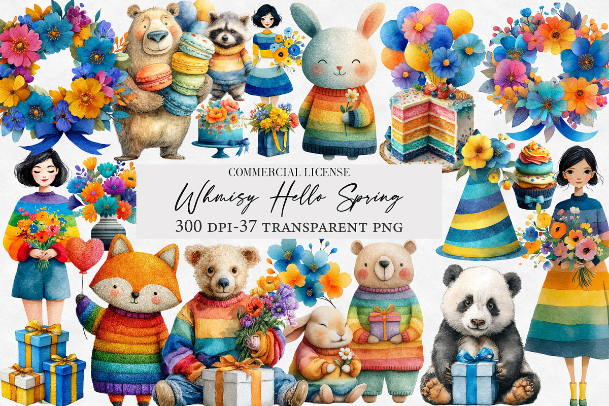 Whmisy Hello Spring Clipart, an Illustration by Designworld (Photo 1 of 5)
