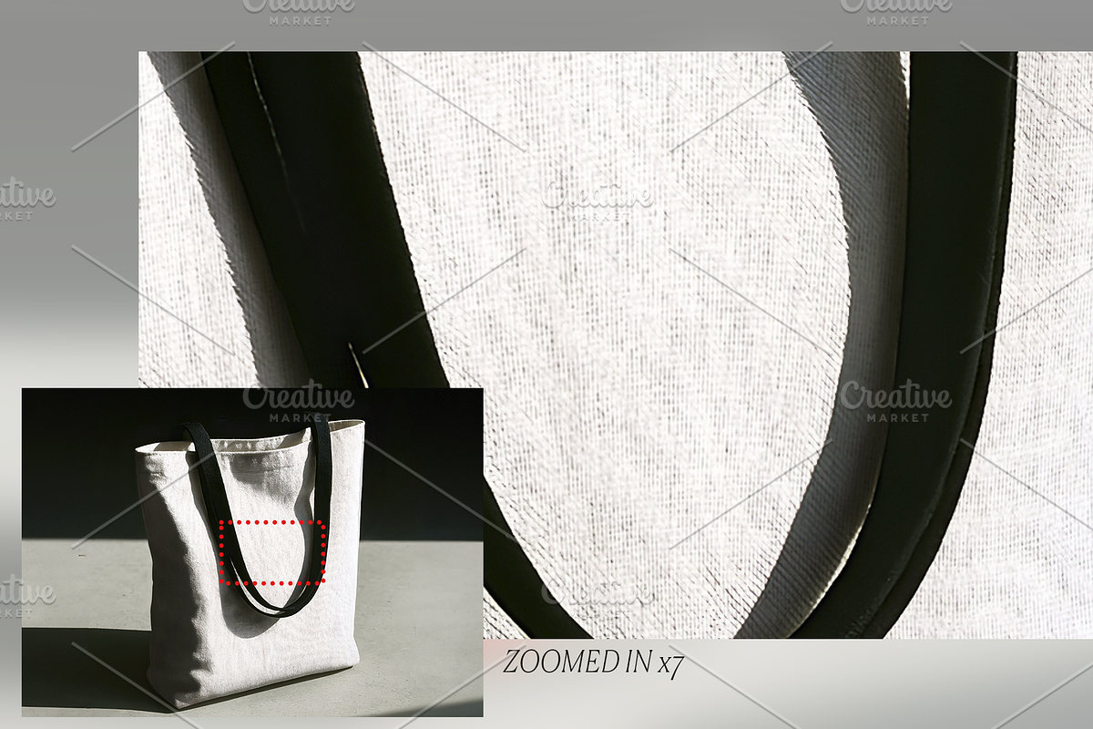 Woven Tote Mockup Bundle (5-Pack), a Mockup by VisualGrid (Photo 2 of 5)