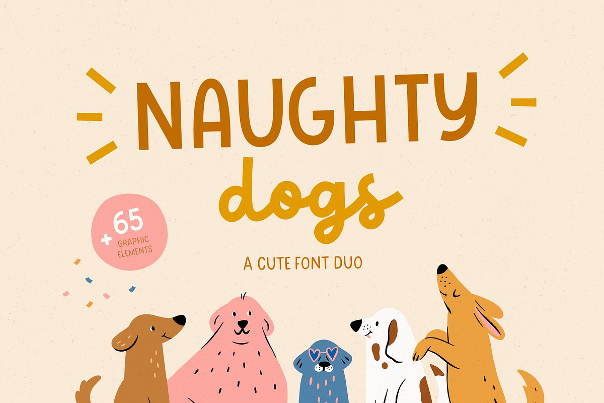 Naughty dogs | Font duo, a Script Font by AngelinaKovel (Photo 1 of 16)