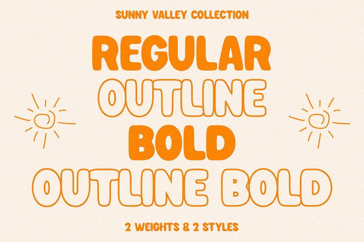 Sunny Valley - Vintage Retro Sans, a Sans Serif Font by Mikhail Fukurou (Photo 2 of 8)
