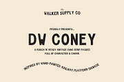 DW Coney - Vintage Hand-Painted Font, a Font by Walker Design Co. (Thumbnail 1 of 5)
