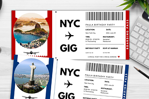 Editable Boarding Pass Template
