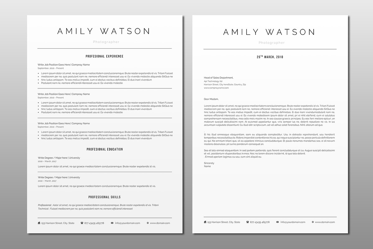 Minimal Resume in Word, a Resume Template by paulresume (Photo 3 of 5)