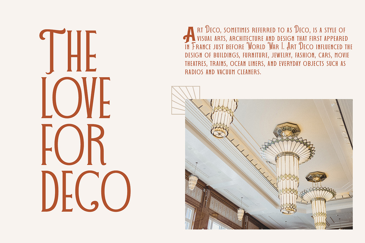 DECOHEAD Serif Elegant Art Deco Font, a Font by Headfonts (Photo 3 of 10)