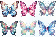 Cute Diamond Butterfly Clipart, an Illustration by CraftArtStudio (Thumbnail 2 of 6)