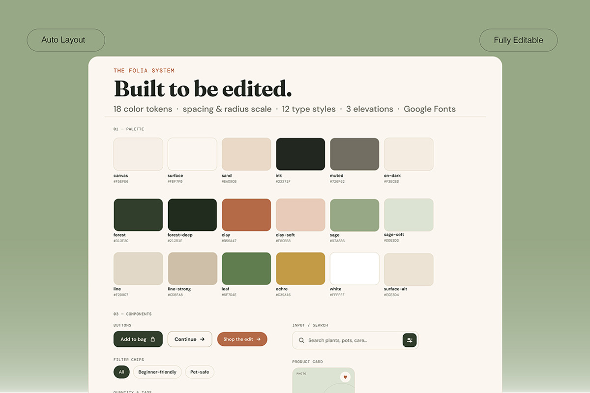 Folia – Indoor Plant Shop App, an UI Kit Template by Pitchlook.Studio (Photo 4 of 4)