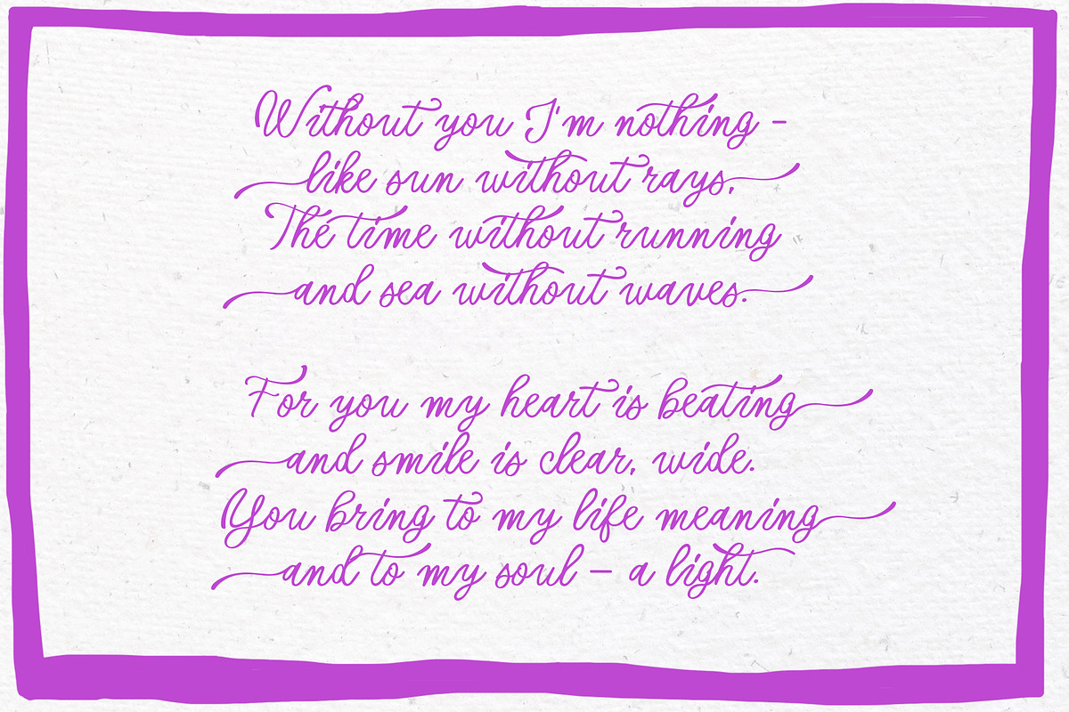 Lambrusco, a Handwritten Font by Alexander Tiunov (Photo 7 of 7)