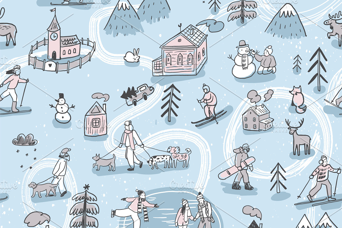 Winter, a Pattern Graphic by GooseFrol (Photo 5 of 8)