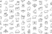 Animals logos collection + pattern, an Object Graphic by NataliiaVolyk (Thumbnail 10 of 11)