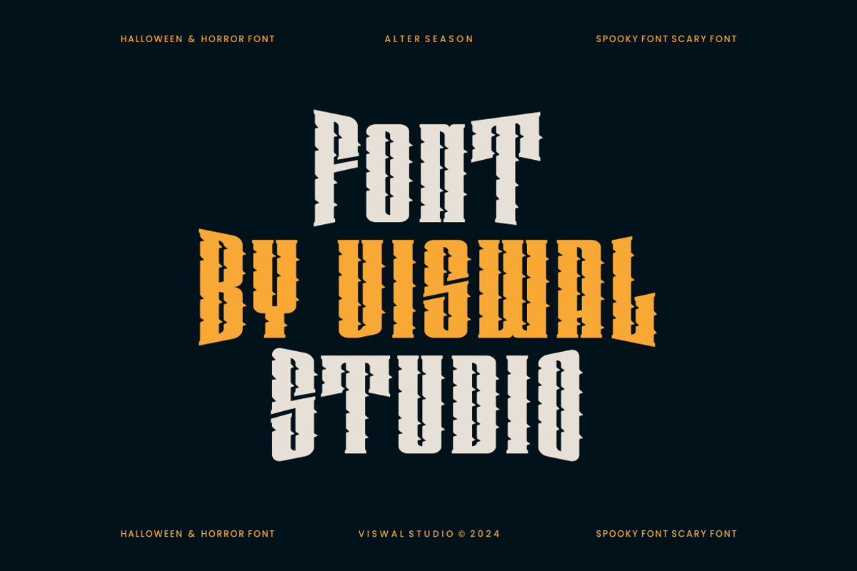 Alter Season - Horror Halloween Font, a Handwritten Font by Viswal Studio (Photo 4 of 7)