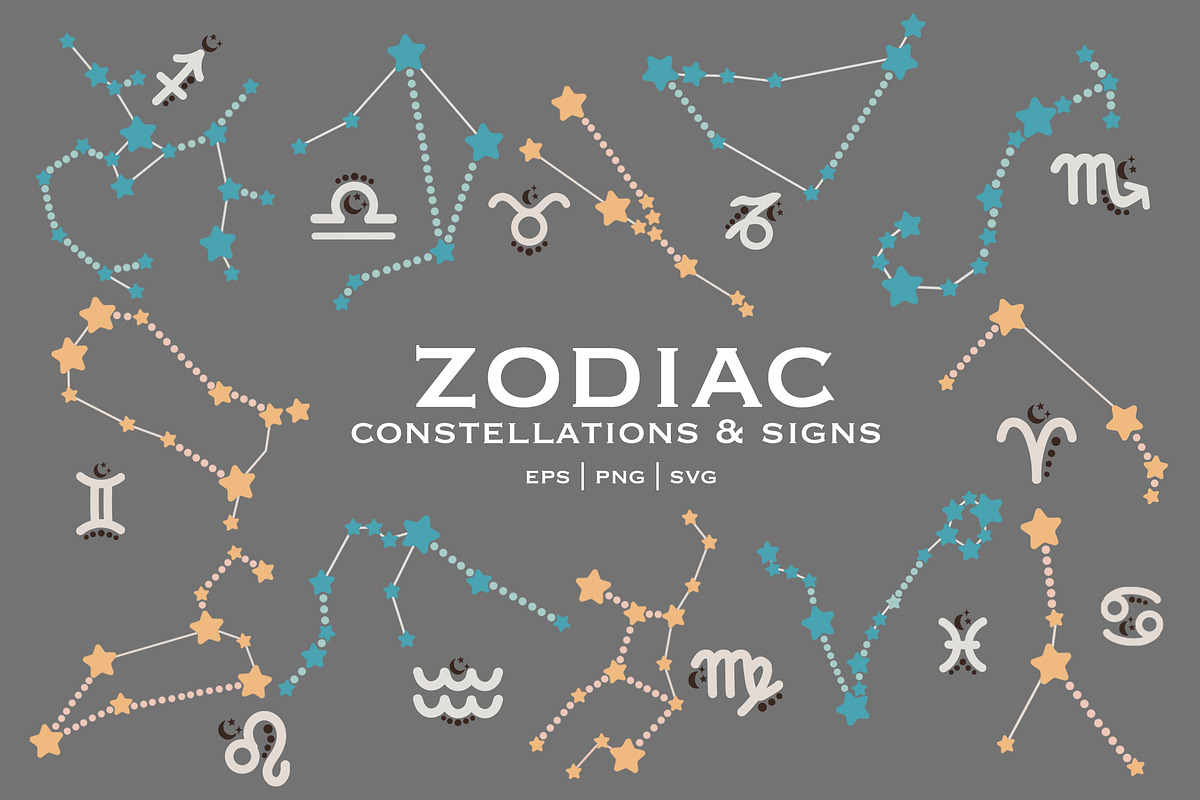 Zodiac signs, Zodiac constellations, an Illustration by DysenkaArt (Photo 1 of 5)