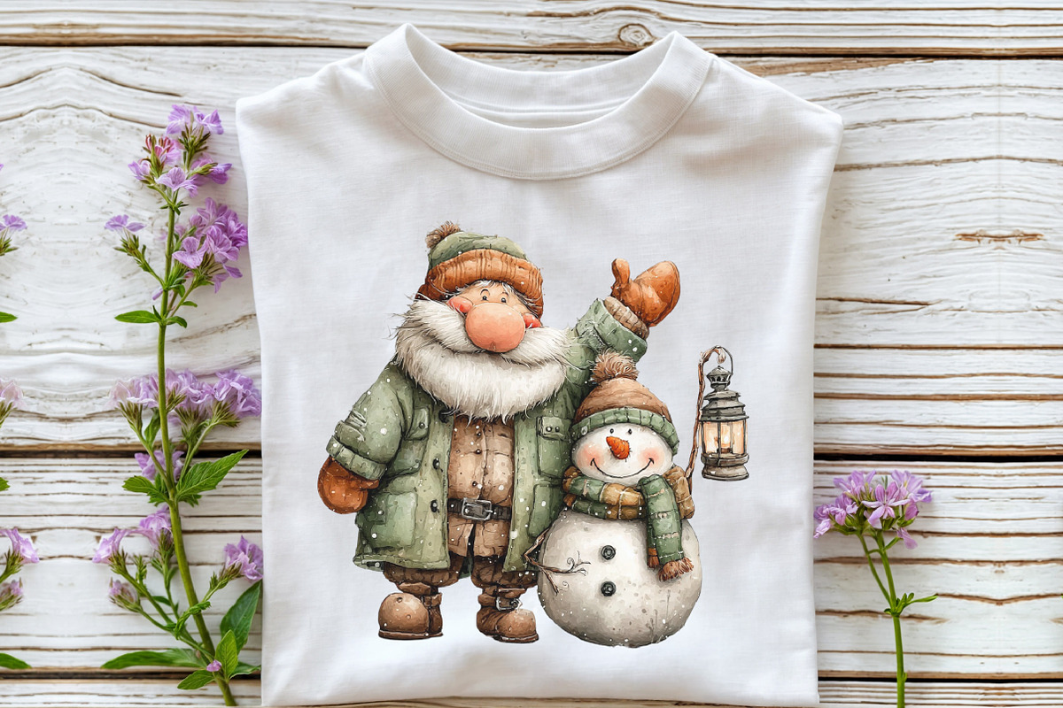 Winter Santa-Snowman Clipart, an Illustration by CraftArtStudio (Photo 5 of 6)