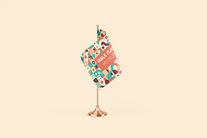 Table Flag Mockup, an Advertising Mockup by Qaleb Studio