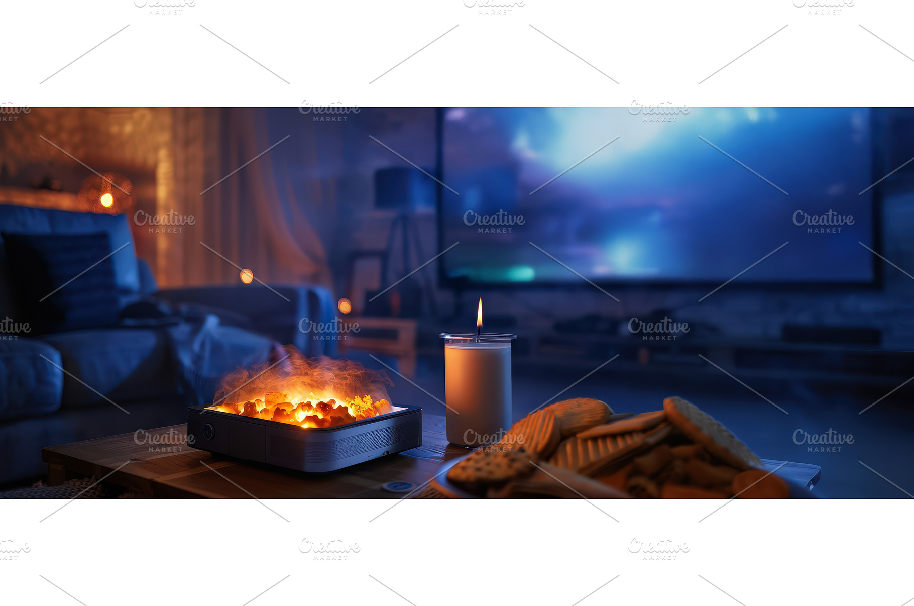 Luxury home cinema room with ambient, an Architecture Photo by piter.goskov