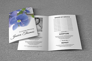 Funeral Program Template-V265, a Brochure Template by Template Shop