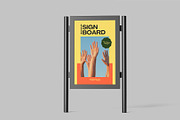 Sign Board Mockup, a Design Template by lamorastudio (Thumbnail 2 of 11)