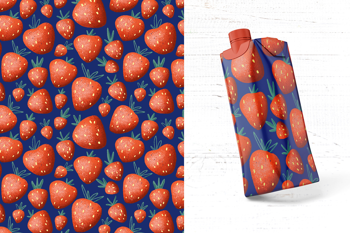 Strawberry Clipart And Patterns, a Pattern Graphic by RabbitAndPencil (Photo 7 of 8)