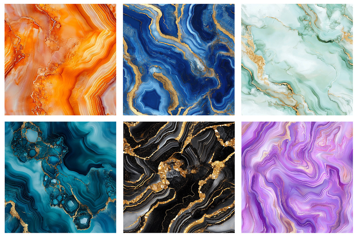 Agate Marble Digital Paper, a Pattern Graphic by designcity5 (Photo 5 of 5)