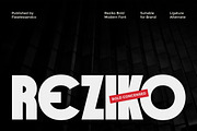 Reziko - Bold Condensed Font, a Sans Serif Font by Flawless And Co (Thumbnail 1 of 10)