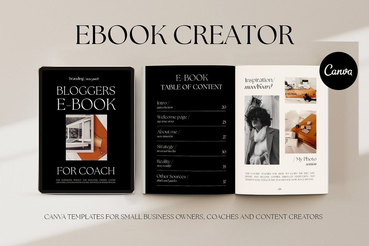 Ebook Template II for Coach | Canva, a Marketing Template by Instprofi | Studio Estimo (Photo 1 of 5)