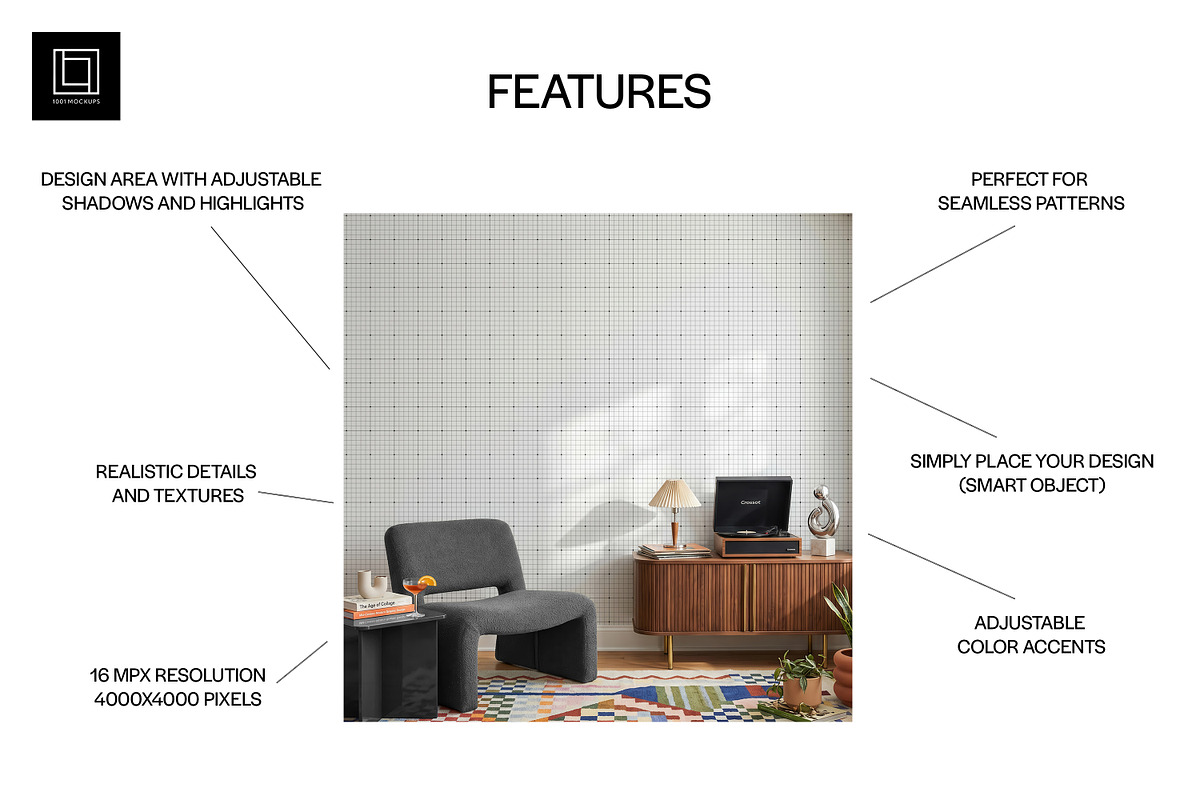 Maximalist Wallpaper Mockup PSD, a Household Mockup by 1001 mockups (Photo 2 of 5)