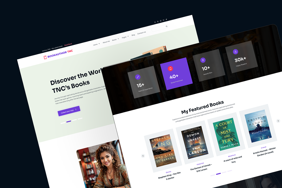 BookAuthor TNC, Author Web Template preview 5