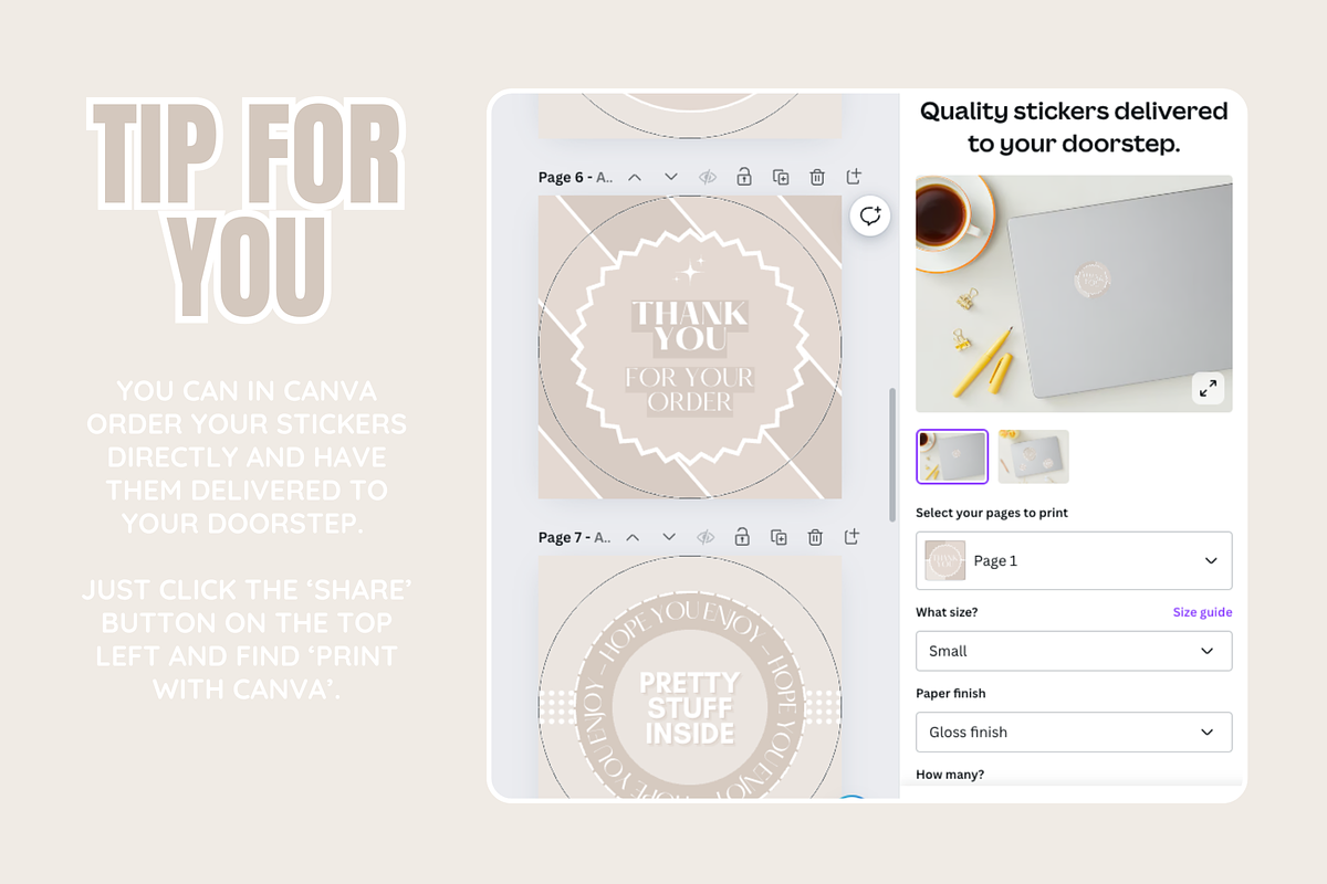 DIY Packaging Sticker Templates, a Stationery Template by SunshineStudioBoutique (Photo 4 of 10)