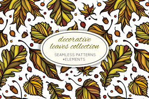 Decorative leaves collection